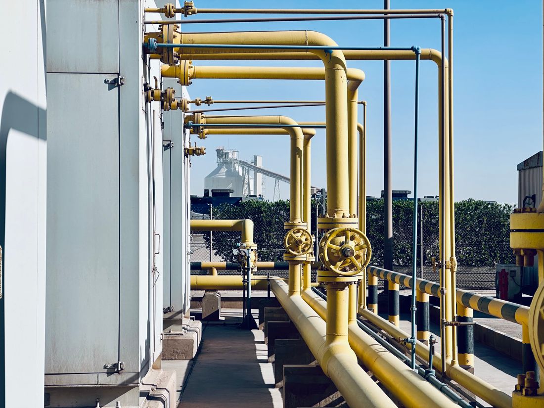 Process piping and production equipment
